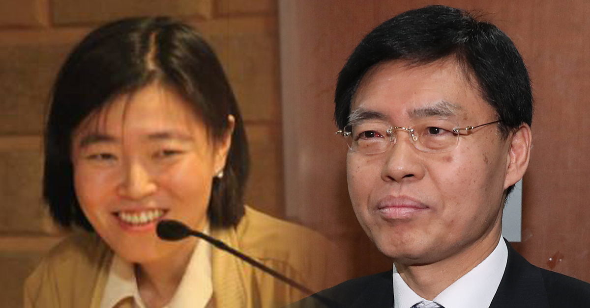 임은정 검사 “최교일, 사실상 자백한 것” - 임은정(왼쪽) 검사와 최교일 자유한국당 의원
