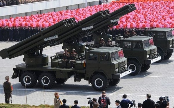 ▲ 북한이 자랑하는 초대형 방사포
